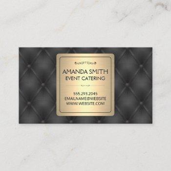 metallic gold | leather upholstery background business card