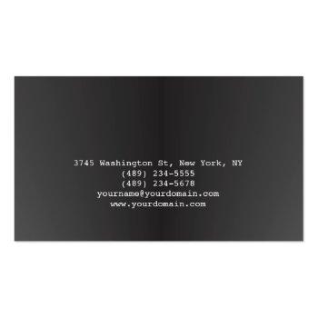 Small Metallic Gray Plain Creative Modern Consultant Business Card Back View