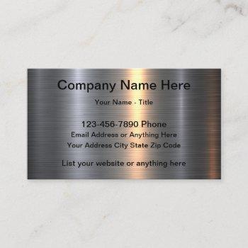metallic look classic business cards