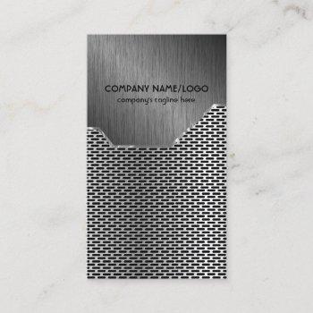 metallic mash and brushed steel  business card