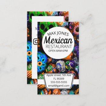 mexican food fruit deli market craft day of dead business card