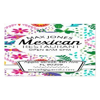 Small Mexican Food Fruit Deli Market Fold Craft Business Card Front View