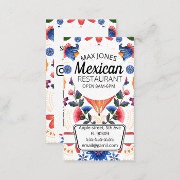 mexican food fruit deli market fold craft floral  business card