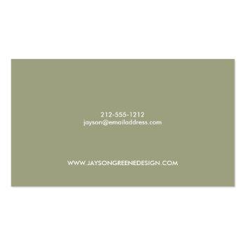Small Mid-century Box Logo (taupe) Business Card Back View