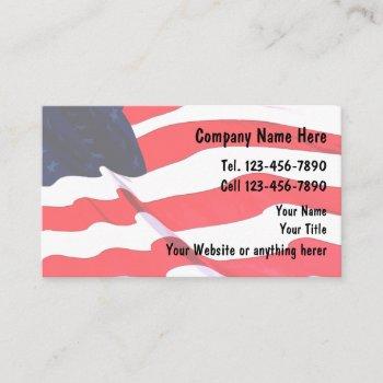 military business card americana design