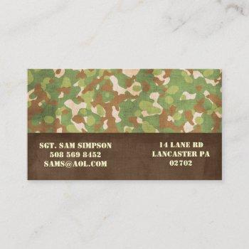 military business cards
