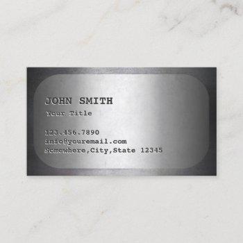 military dog tag faux metal business card