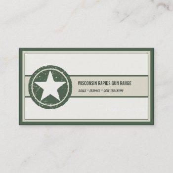 military style patriotic star grunge logo business card
