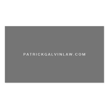 Small Minimal Attorney Legal Professional Business Card Back View