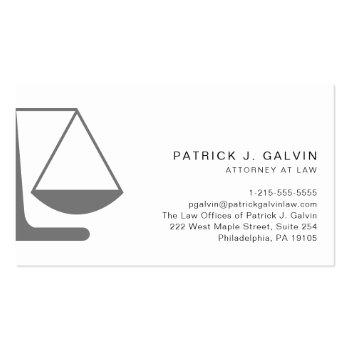 Small Minimal Attorney Legal Professional Business Card Front View