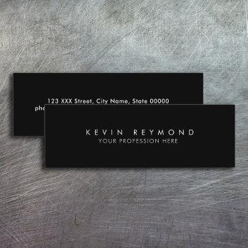 minimal basic simple black professional mini business card