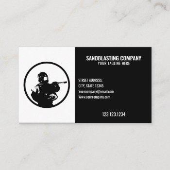 minimal black & white sandblasting business card