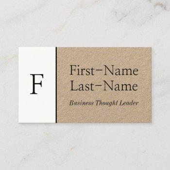 minimal business thought leader profile card