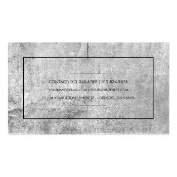 Small Minimal Gray Concrete Business Card Back View
