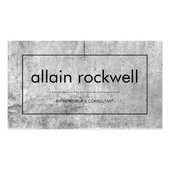 Small Minimal Gray Concrete Business Card Front View