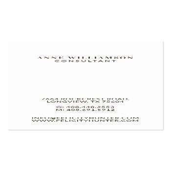 Small Minimal & Professional Business Photo Business Card Back View