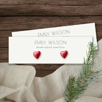 minimal simple black and white earring display  mini business card