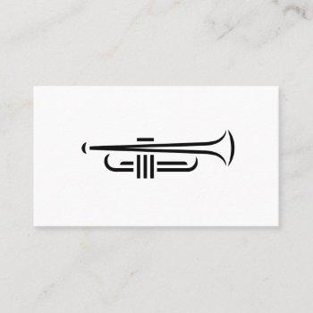 minimal trumpet logo business cards