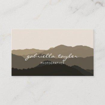 minimalist abstract landscape photographer script business card