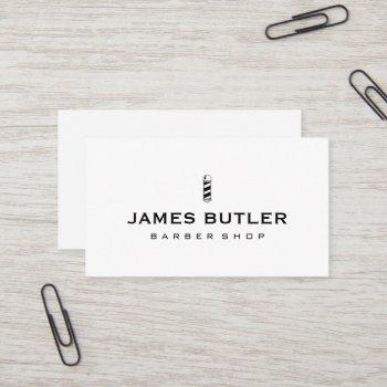minimalist barber shop business card