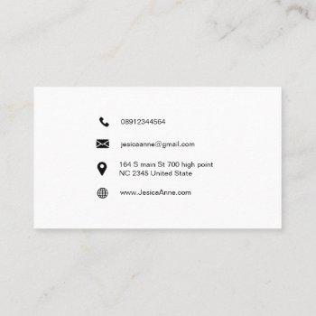 minimalist black and white bussiness card