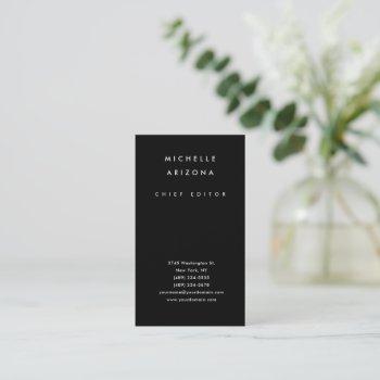 minimalist black professional modern business card