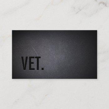 minimalist bold text black veterinarian business card