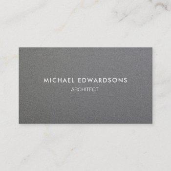 minimalist dark gray brushed metal professional business card