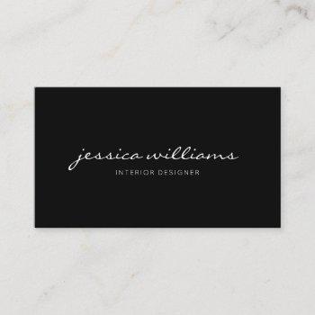 minimalist elegant black business card