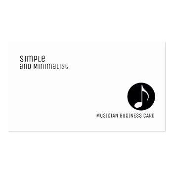 Small Minimalist Elegant Music Business Card Front View