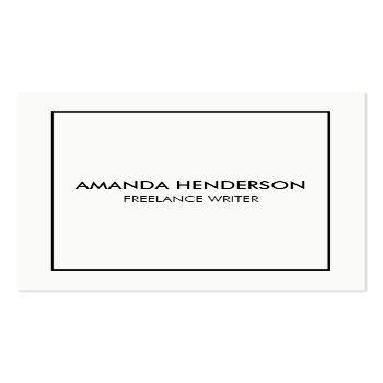 Small Minimalist Elegant Professional Square Square Business Card Front View