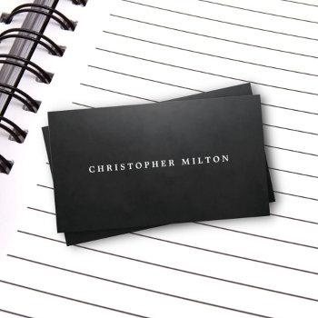 minimalist elegant texture black&white consultant business card