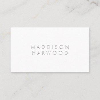 minimalist embossed effect business card