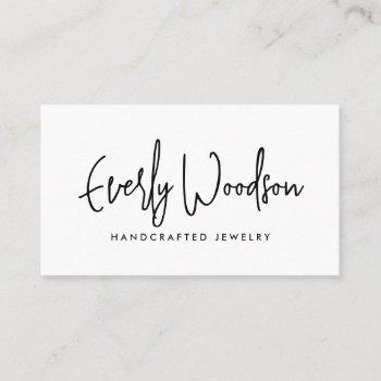 minimalist jewelry designer square business card