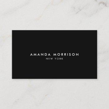 minimalist luxury boutique black business card