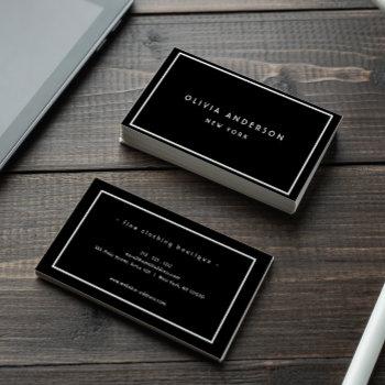 minimalist luxury boutique black/ivory  business c business card