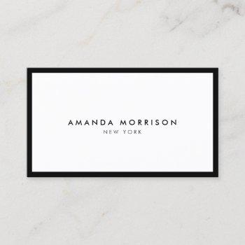 minimalist luxury boutique black/white business card