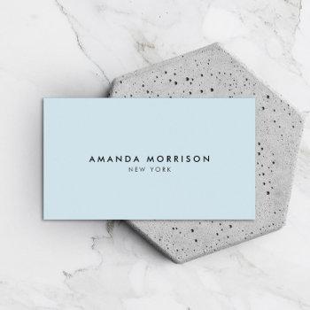 minimalist luxury boutique blue business card