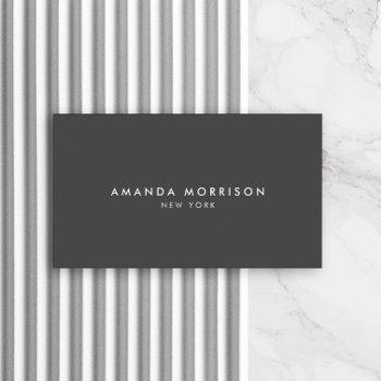 minimalist luxury boutique dark gray business card