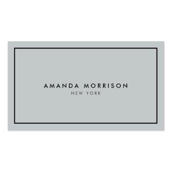 Small Minimalist Luxury Boutique Gray/black Business Card Front View