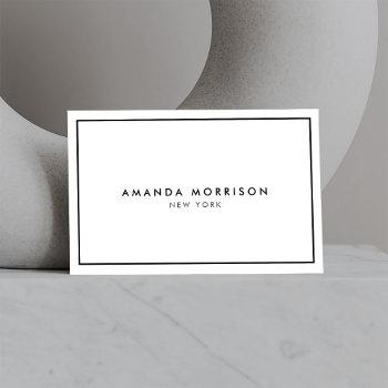 minimalist luxury boutique white/black business card