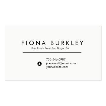 Small Minimalist Marble Texture Business Card Back View