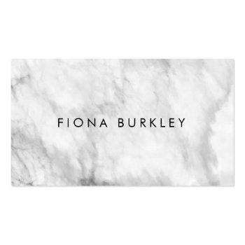 Small Minimalist Marble Texture Business Card Front View