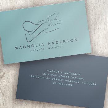 minimalist modern | massage therapist business card