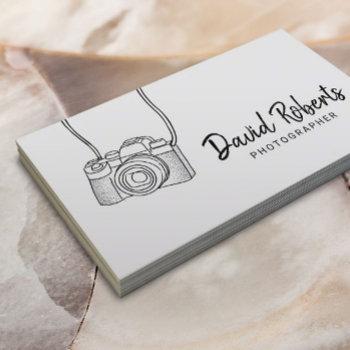 minimalist photographer cute camera photography business card