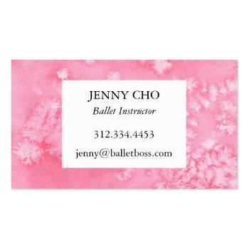 Small Minimalist Pink Textured Business Card Back View