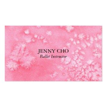 Small Minimalist Pink Textured Business Card Front View
