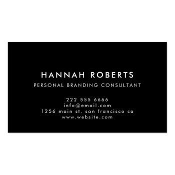 Small Minimalist Professional Corporate Black And White Business Card Front View