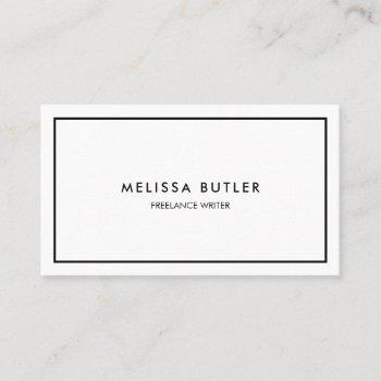 minimalist professional elegant black and white business card