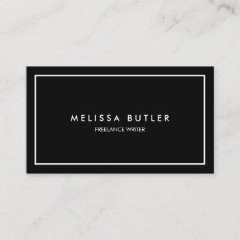 minimalist professional elegant black business card